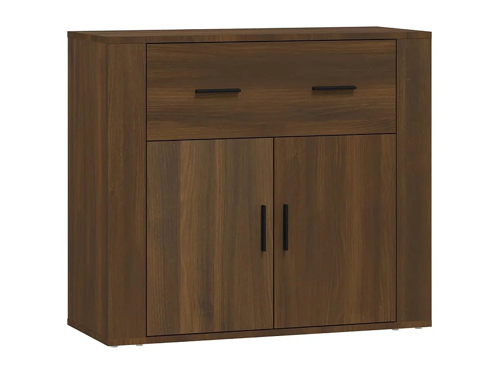 Buffet Chêne marron 80x33x70 cm Bois d'ingénierie EGER13736