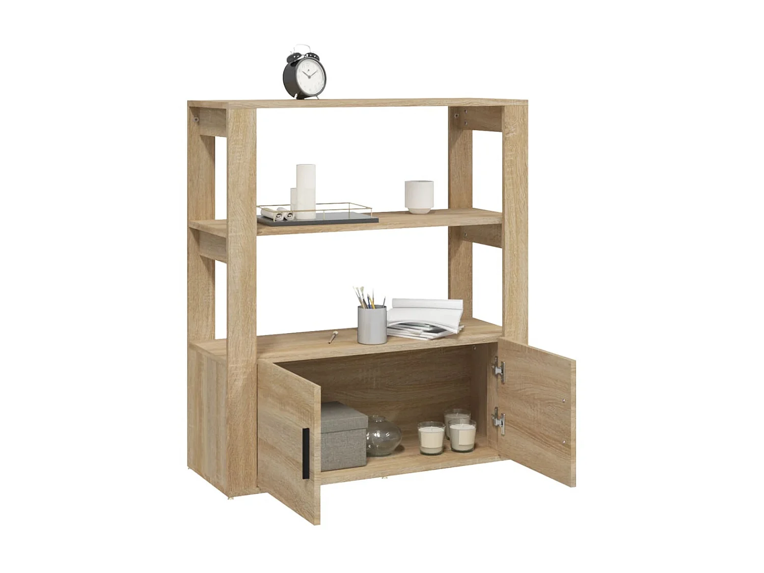 Buffet Chêne sonoma 80x30x90 cm Bois d'ingénierie EGER77986