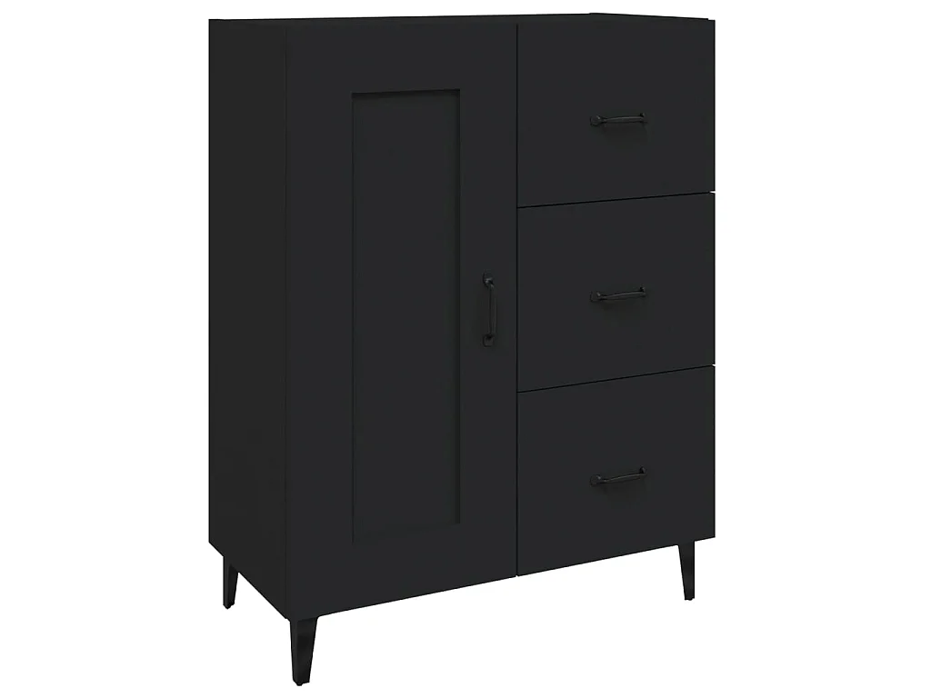 Buffet Noir 69,5x34x90 cm Bois d'ingénierie EGER63847