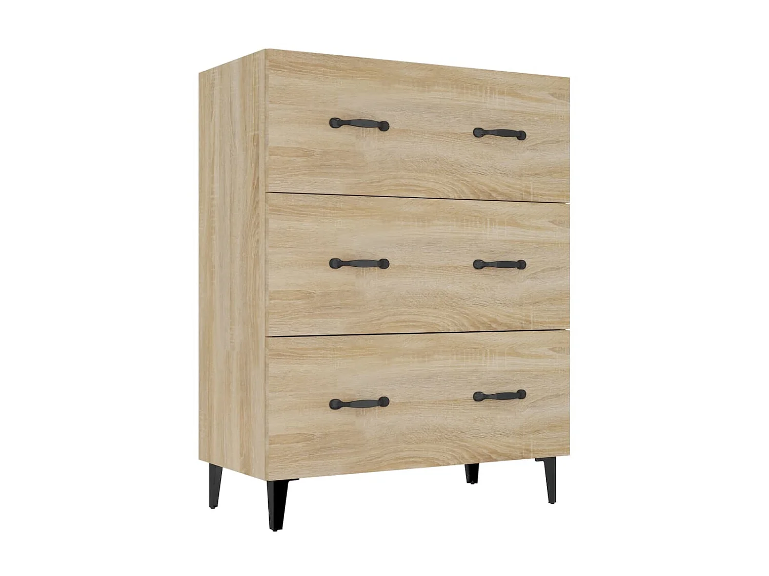 Aparador de madera de ingeniería roble Sonoma 69,5x34x90 cm ES48876