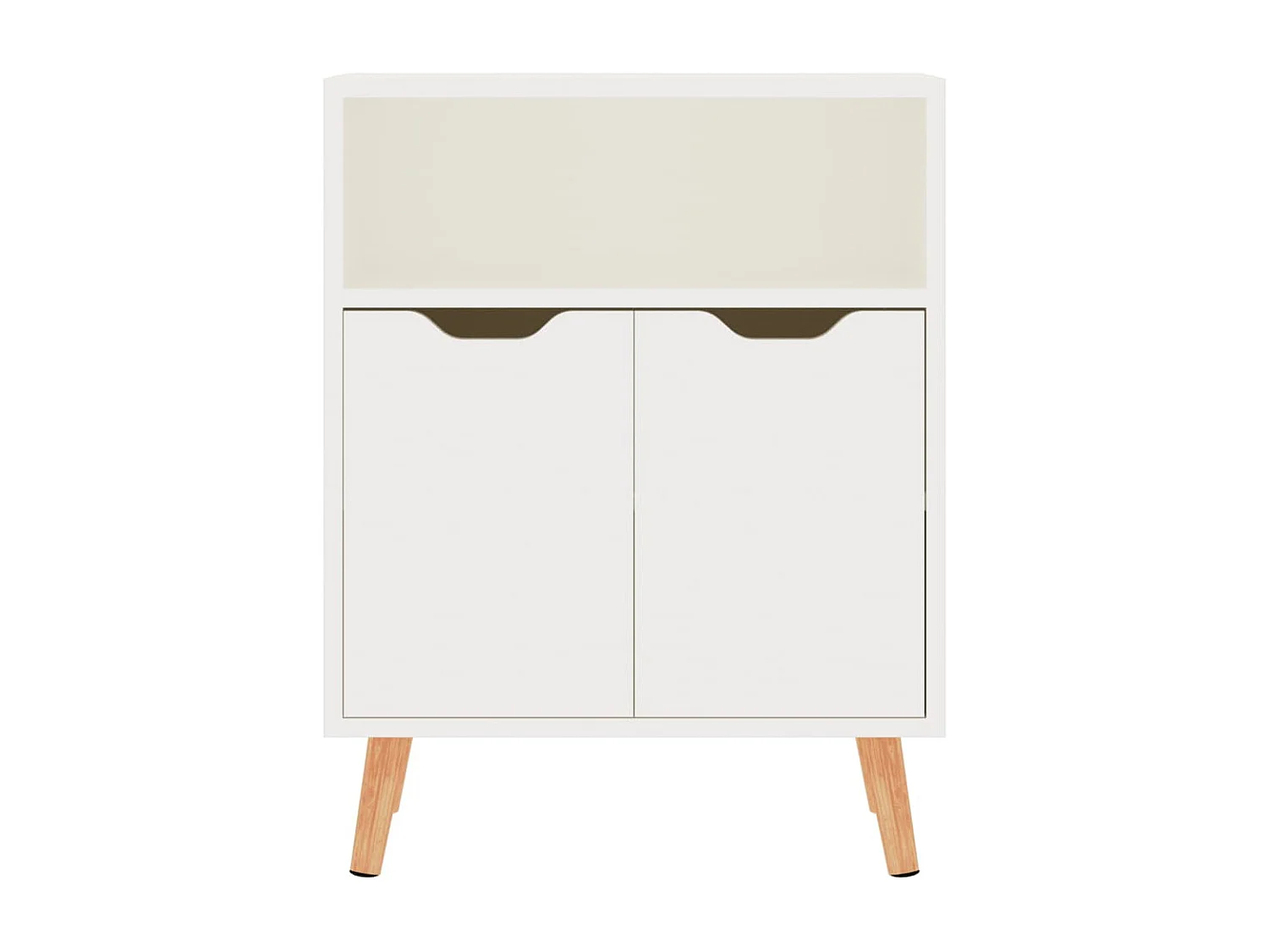 Buffet blanc brillant 60x30x72 cm bois d'ingénierie EGER87540