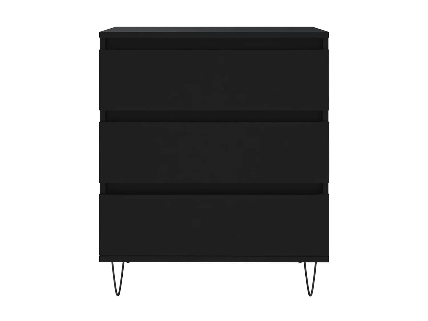 Aparador de madera contrachapada negro 60x35x70 cm ES89489