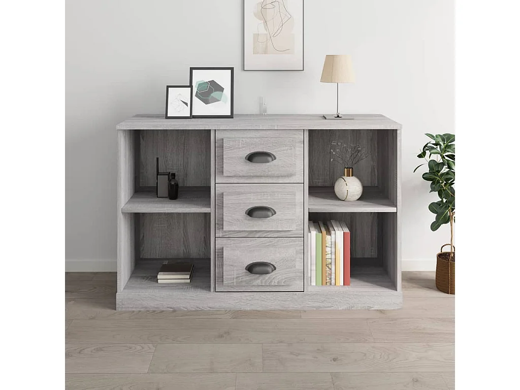 Buffet sonoma gris 104,5x35,5x67,5 cm bois d'ingénierie EGER98586