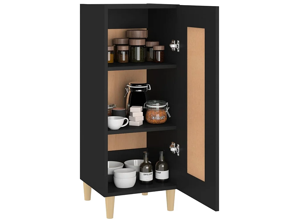 Buffet Noir 34,5x34x90 cm Bois d'ingénierie EGER73656