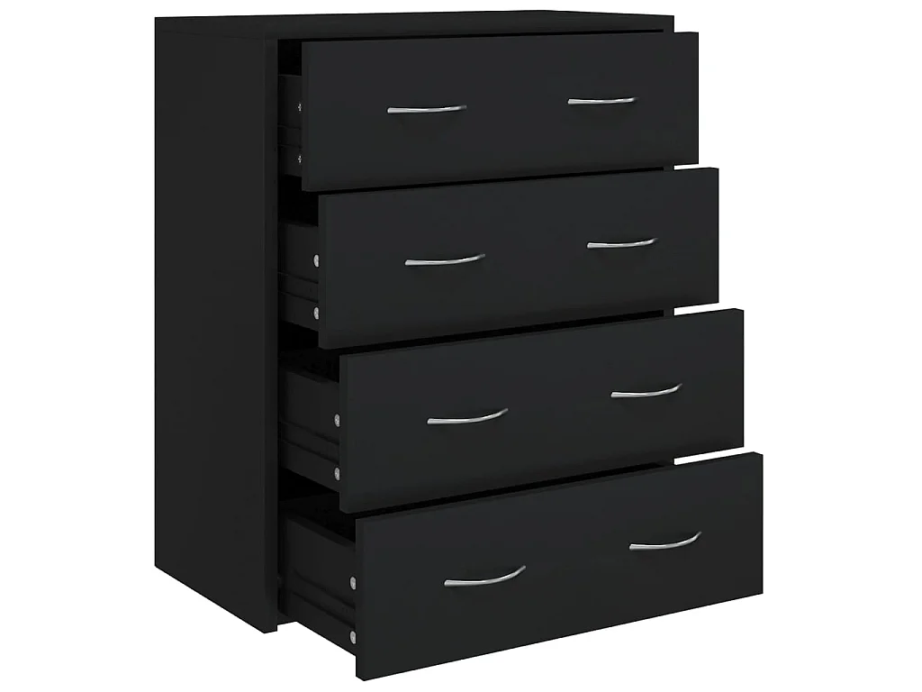 Buffet avec 4 tiroirs 60x30,5x71 cm Noir EGER26639