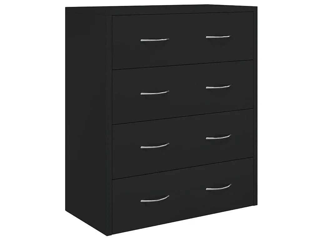 Buffet avec 4 tiroirs 60x30,5x71 cm Noir EGER26639