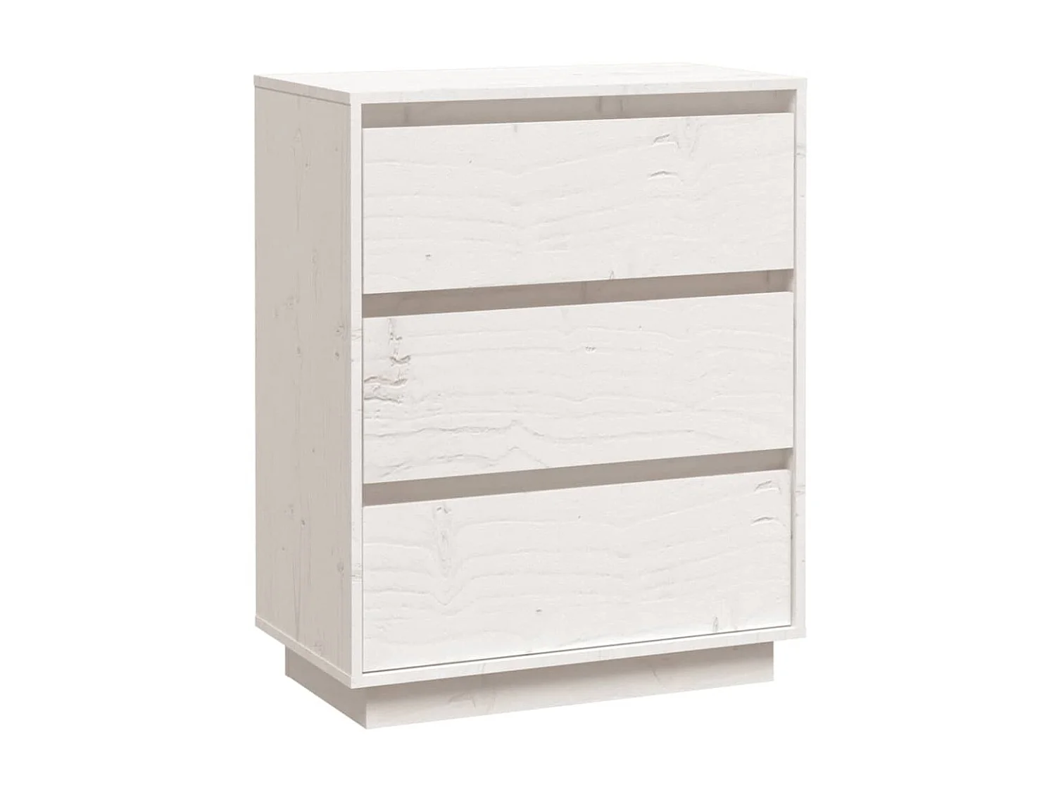 Aparador de madera maciza de pino blanco 60x34x75 cm ES57037