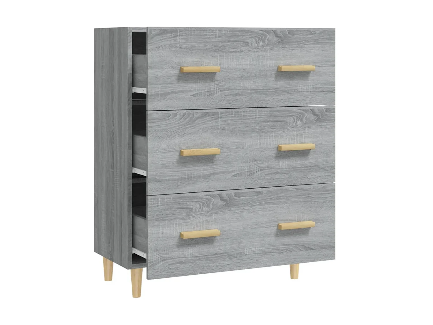 Aparador de madera contrachapada gris Sonoma 70x34x90 cm ES19522
