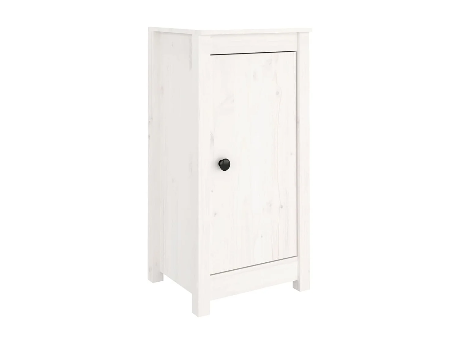 lot de 2 Buffets Blanc 40x35x80 cm Bois massif de pin QWE77299