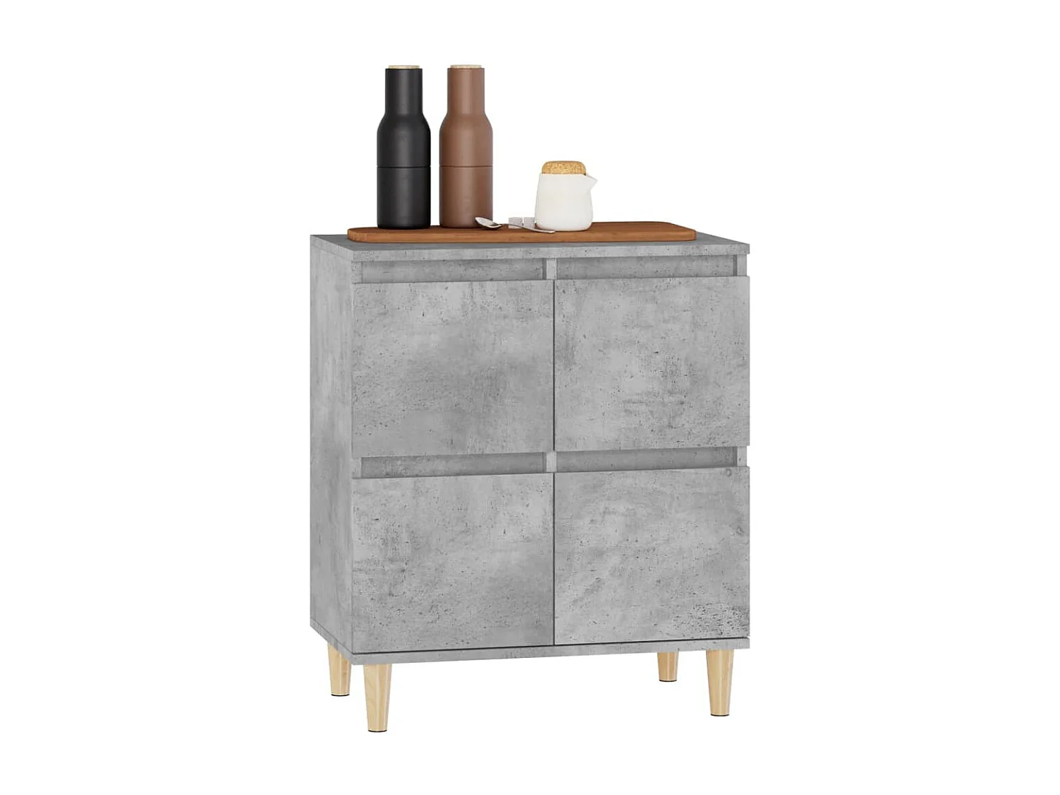 Dressoir 60x35x70 cm bewerkt hout betongrijs NL793671