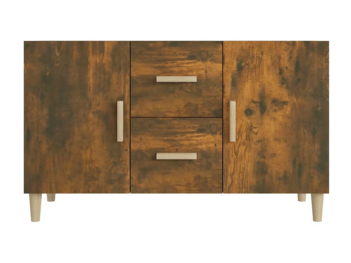 Buffet chêne fumé 100x36x60 cm bois d'ingénierie EGER66255