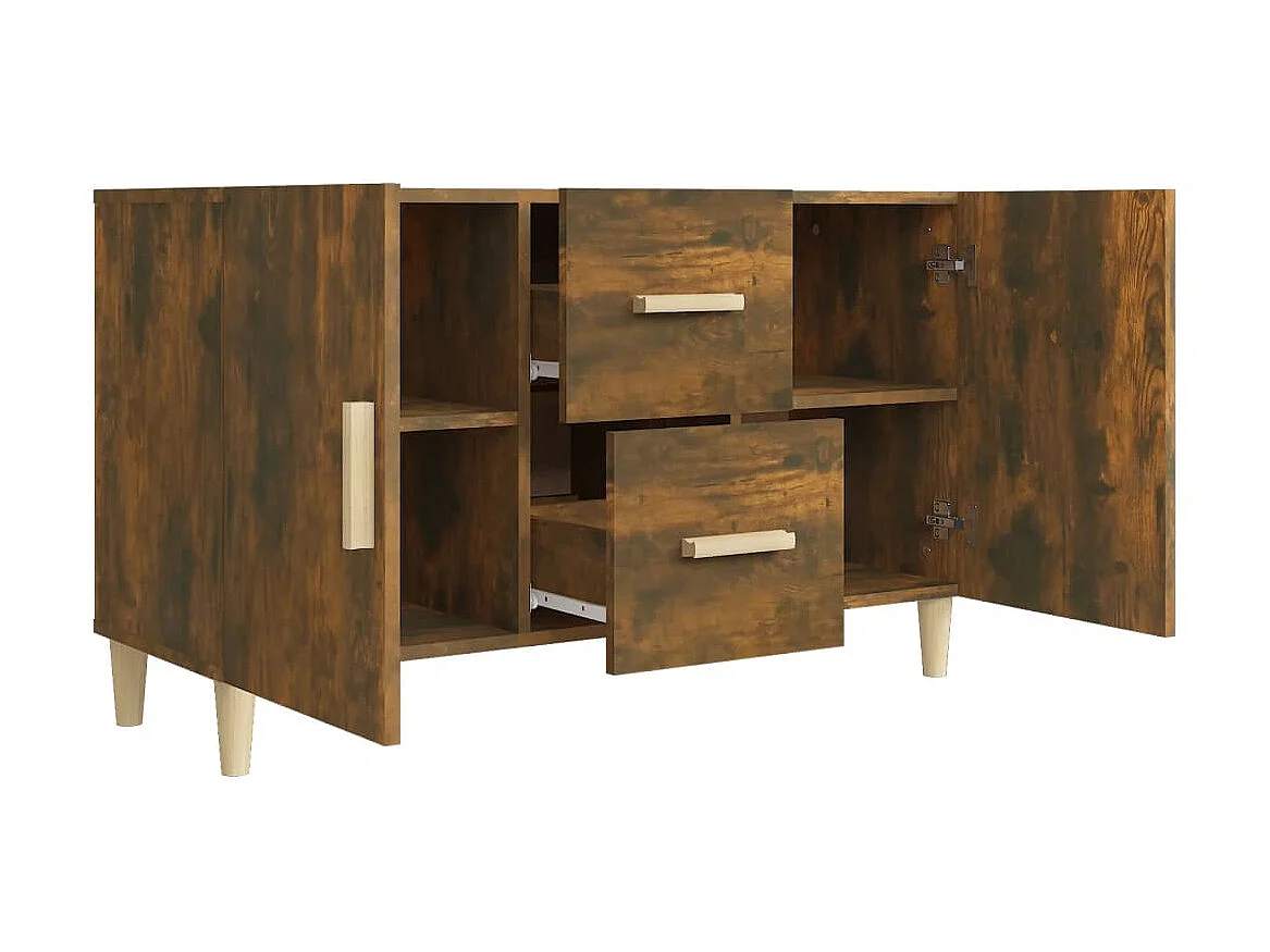 Buffet chêne fumé 100x36x60 cm bois d'ingénierie EGER66255