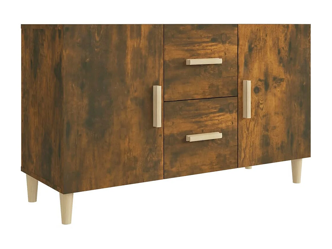 Buffet chêne fumé 100x36x60 cm bois d'ingénierie EGER66255