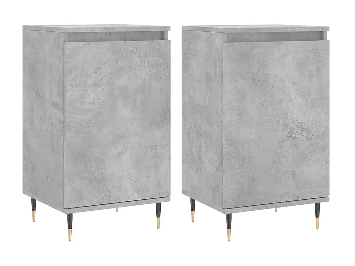 Aparadores 2 uds madera de ingeniería gris hormigón 40x35x70 cm ES69451