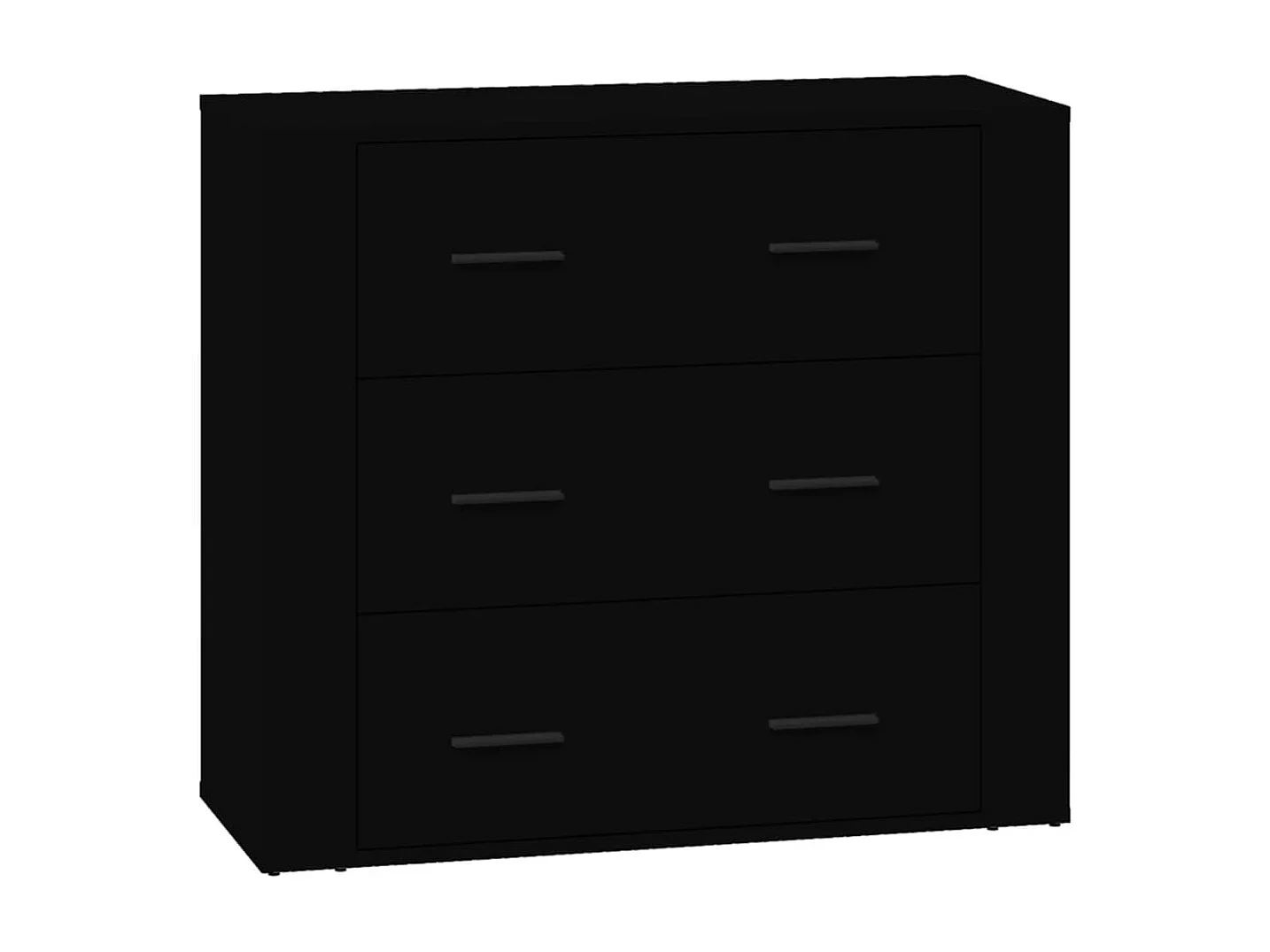 Buffet Noir 80x33x70 cm Bois d'ingénierie EGER76618