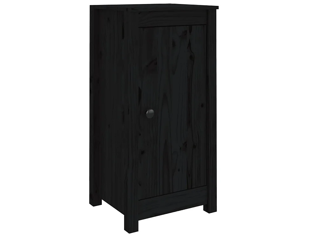 lot de 2 Buffets Noir 40x35x80 cm Bois massif de pin QWE95939