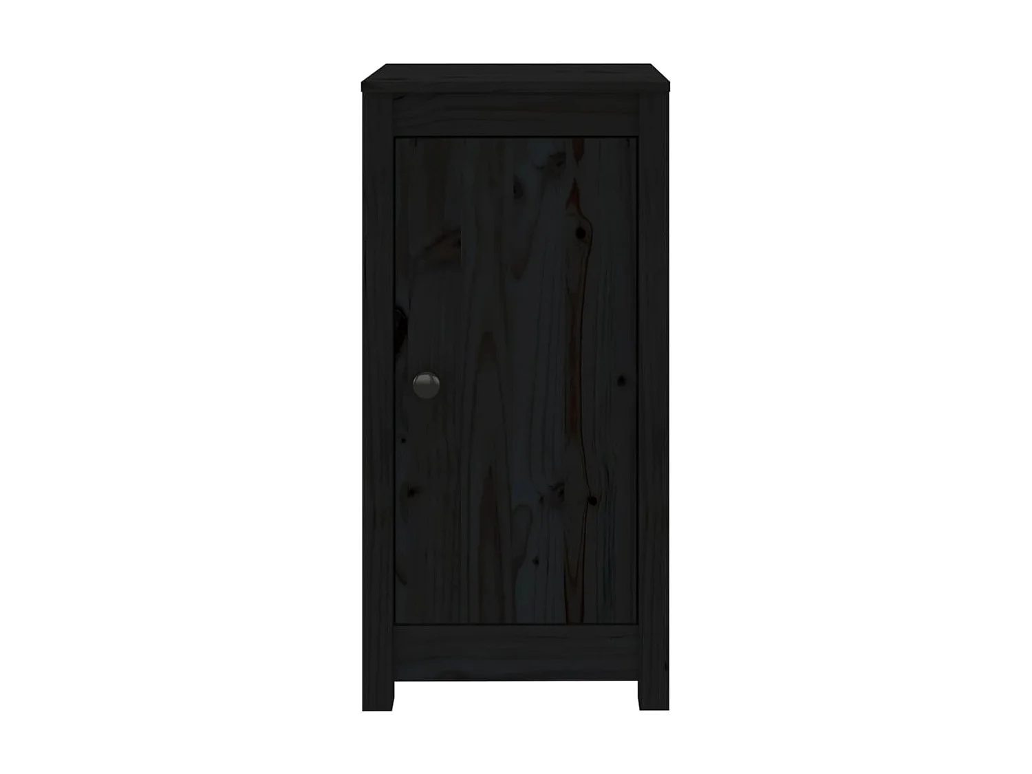 lot de 2 Buffets Noir 40x35x80 cm Bois massif de pin QWE95939
