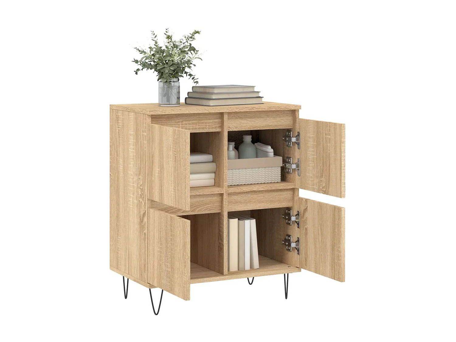 Buffet Chêne sonoma 60x35x70 cm Bois d'ingénierie QWE99985