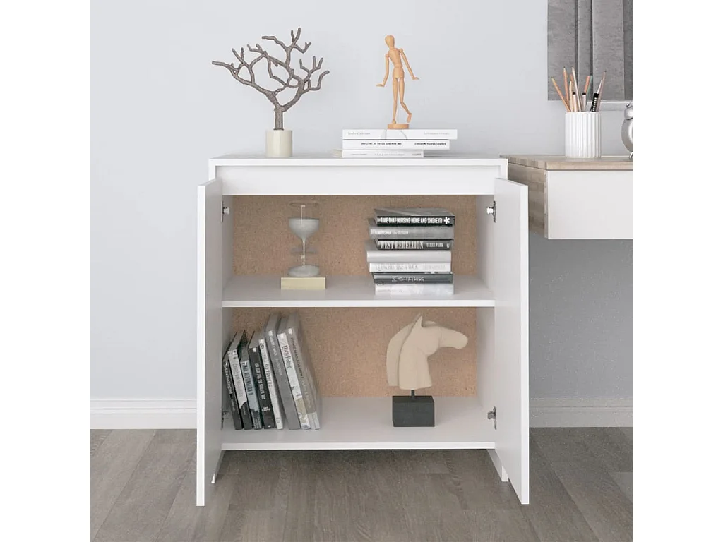 Dressoir 70x41x75 cm bewerkt hout wit NL252768