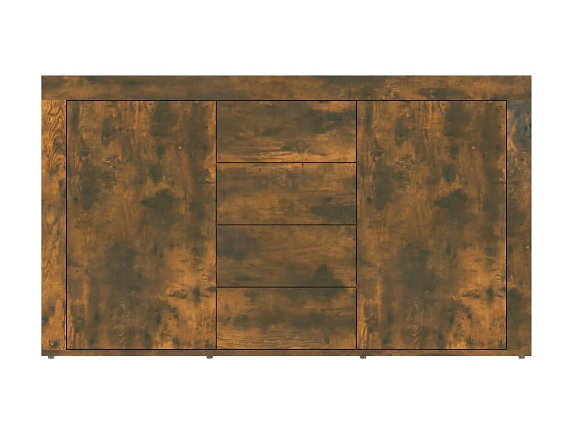 Aparador madera contrachapada color roble ahumado 120x36x69 cm ES77955