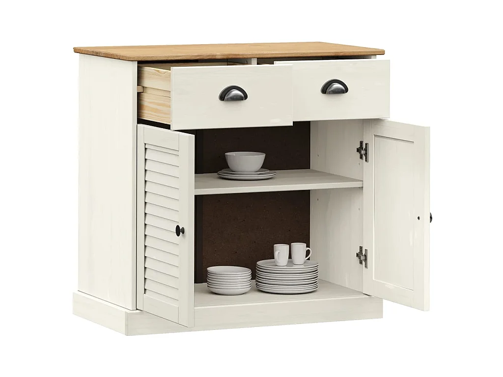 Aparador con cajones VIGO madera maciza pino blanco 78x40x75 cm ES554271