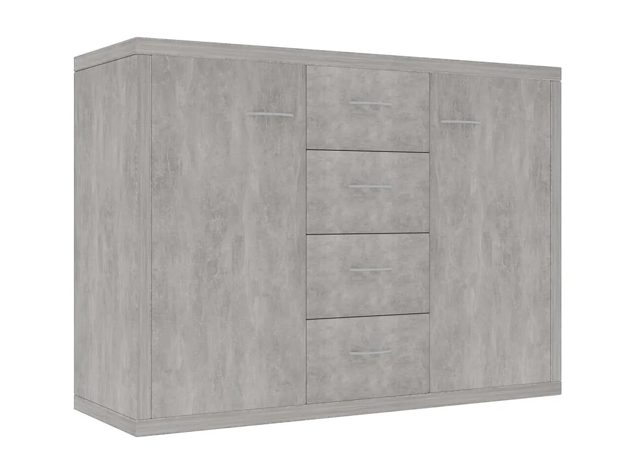 Aparador de madera contrachapada gris hormigón 60x30x70 cm ES11064