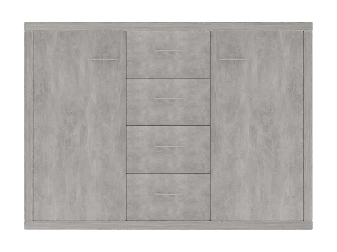 Buffet Gris béton 88x30x65 cm Aggloméré EGER12665