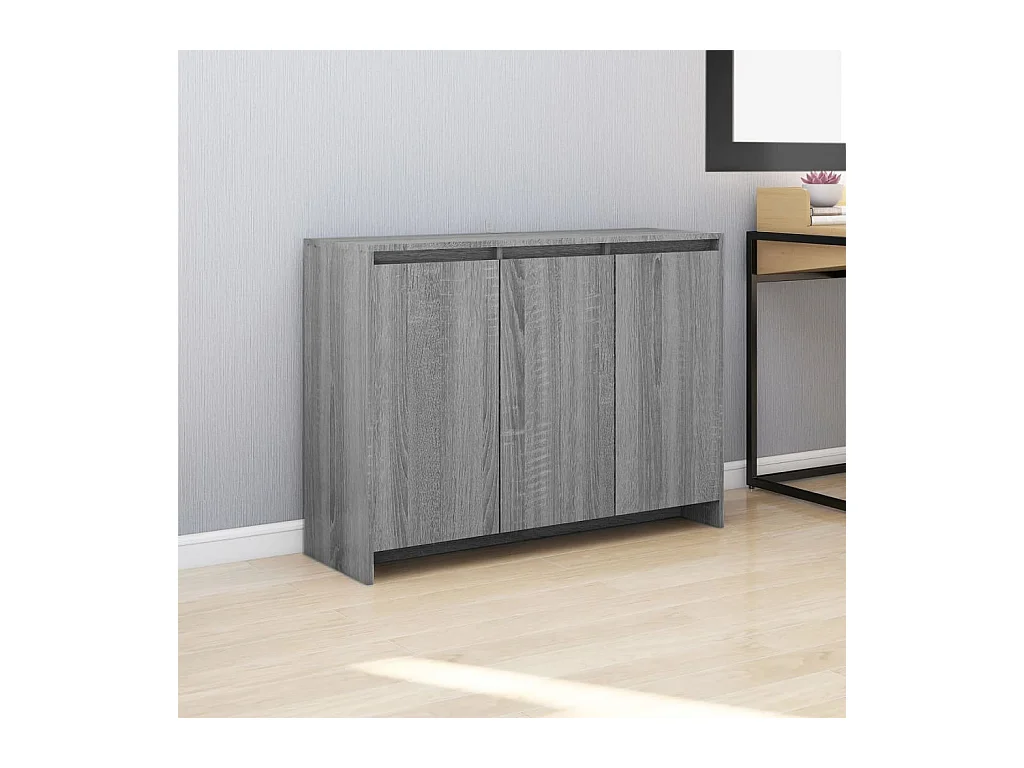 Buffet Sonoma gris 102x33x75 cm Aggloméré EGER48232