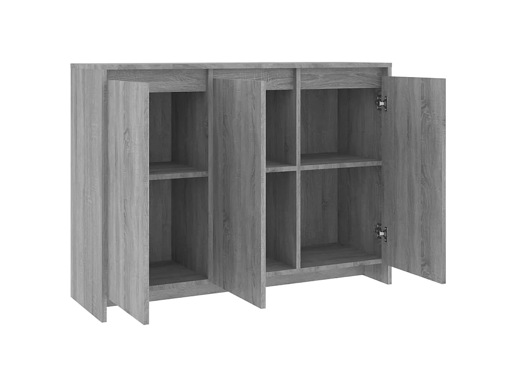 Buffet Sonoma gris 102x33x75 cm Aggloméré EGER48232