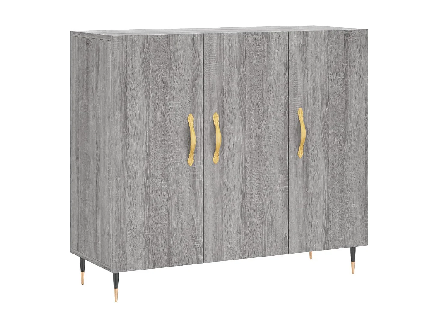Buffet sonoma gris 90x34x80 cm bois d'ingénierie QWE98907