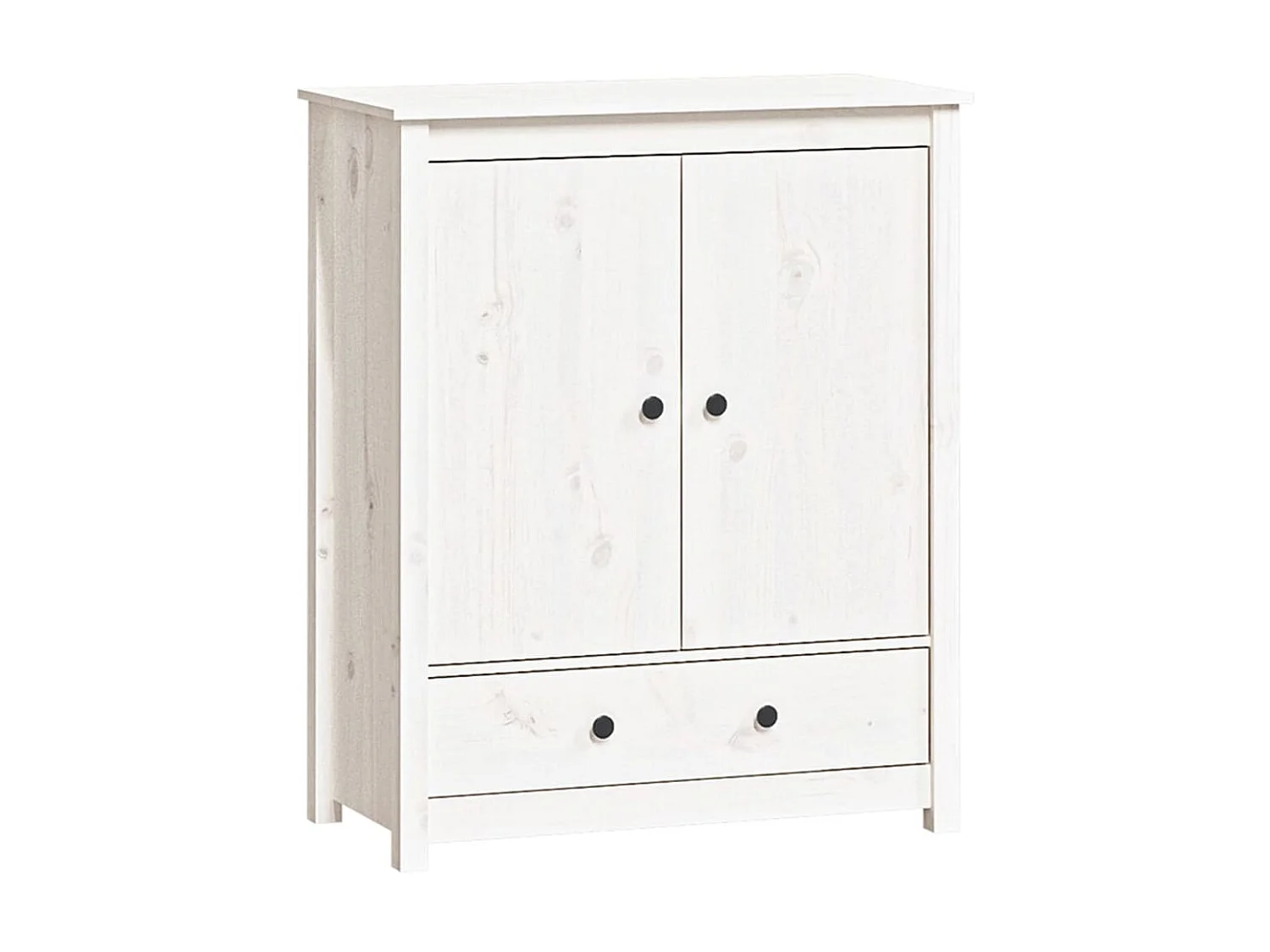 Buffet haut Blanc 83x41,5x100 cm Bois massif de pin EGER93287