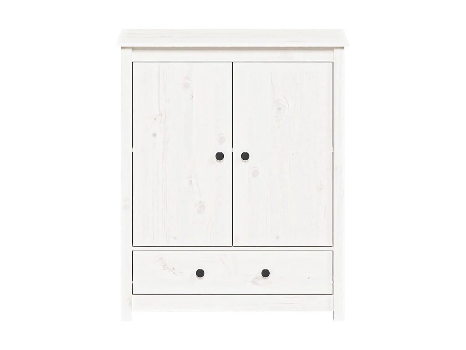 Buffet haut Blanc 83x41,5x100 cm Bois massif de pin EGER93287