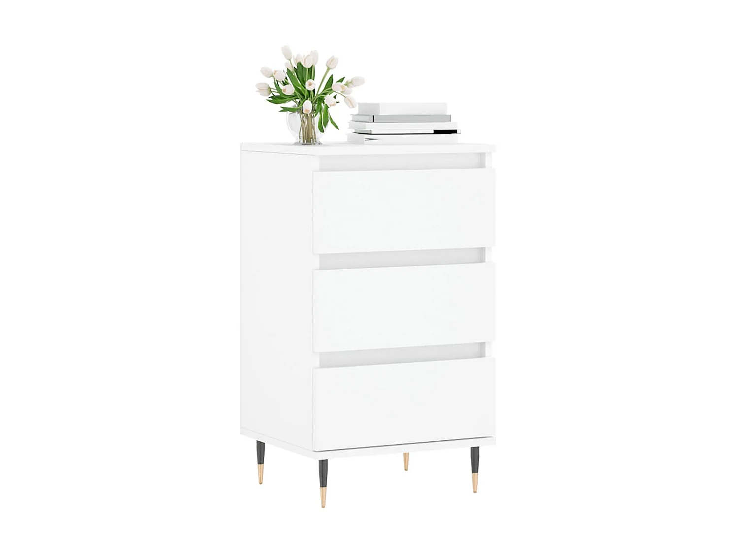 Buffet blanc 40x35x70 cm bois d’ingénierie QWE88743