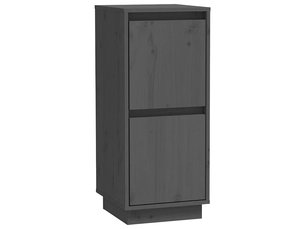 Dressoirs 2 st 31,5x34x75 cm massief grenenhout grijs NL215245