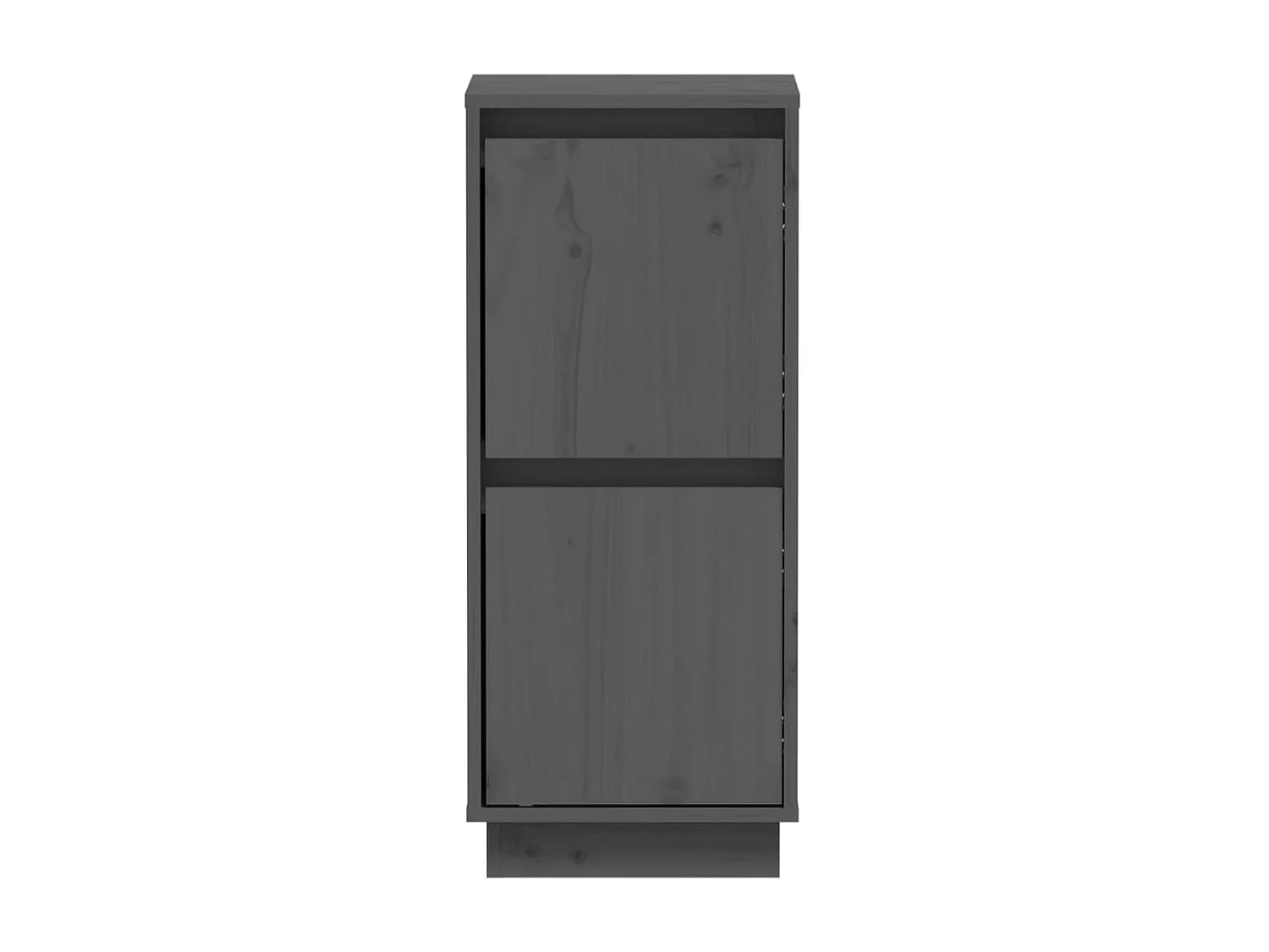 Dressoirs 2 st 31,5x34x75 cm massief grenenhout grijs NL215245