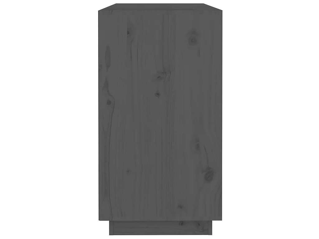 Aparador de madera maciza de pino gris 100x40x75 cm ES69364