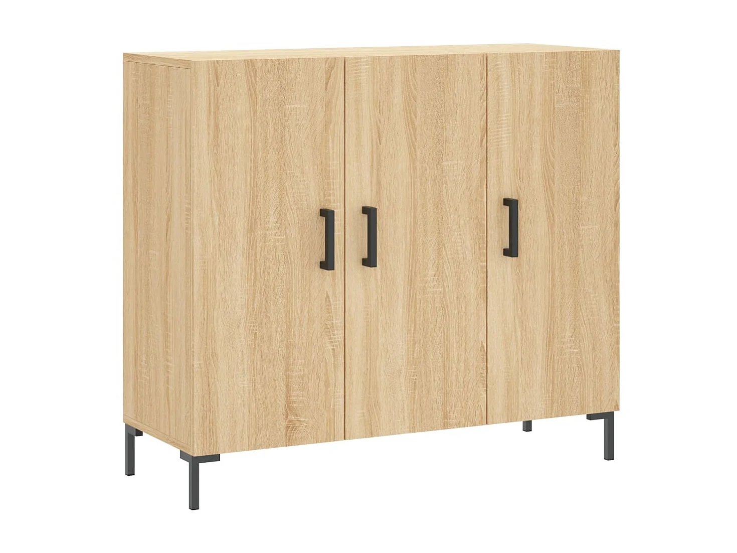 Aparador de madera de ingeniería roble Sonoma 90x34x80 cm ES90228