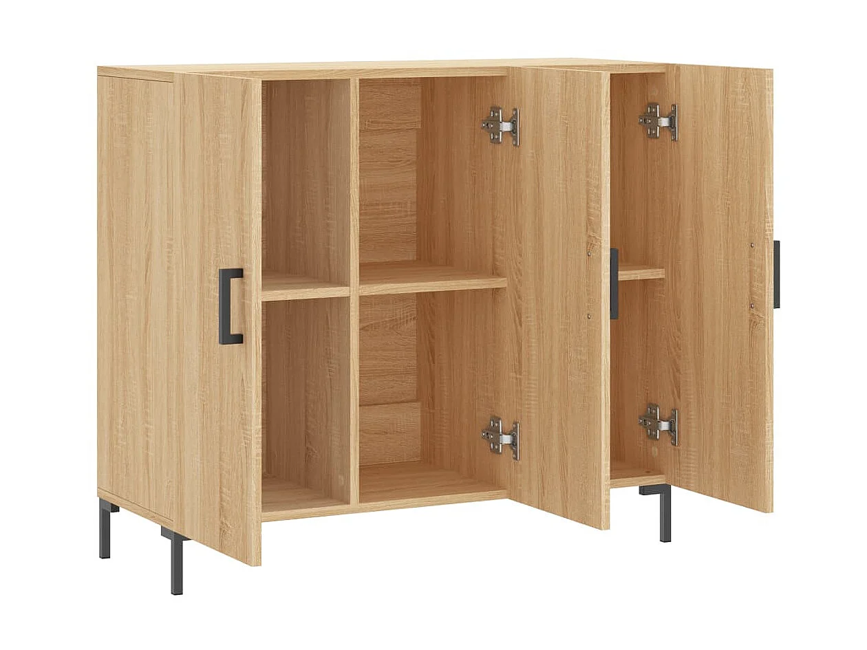 Aparador de madera de ingeniería roble Sonoma 90x34x80 cm ES90228