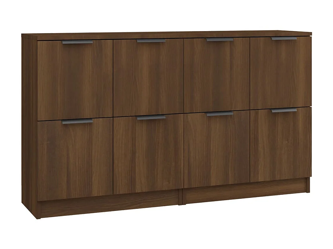 Buffets 2 pcs Chêne marron 60x30x70 cm Bois d'ingénierie EGER91246