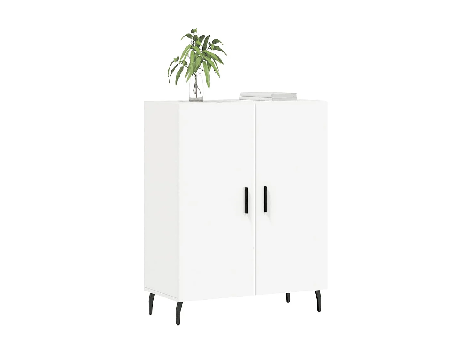 Buffet blanc 69,5x34x90 cm bois d'ingénierie QWE21130