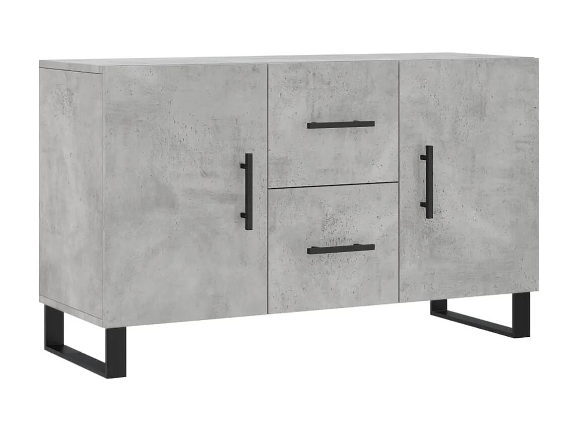 Buffet gris béton 100x36x60 cm bois d'ingénierie QWE36433