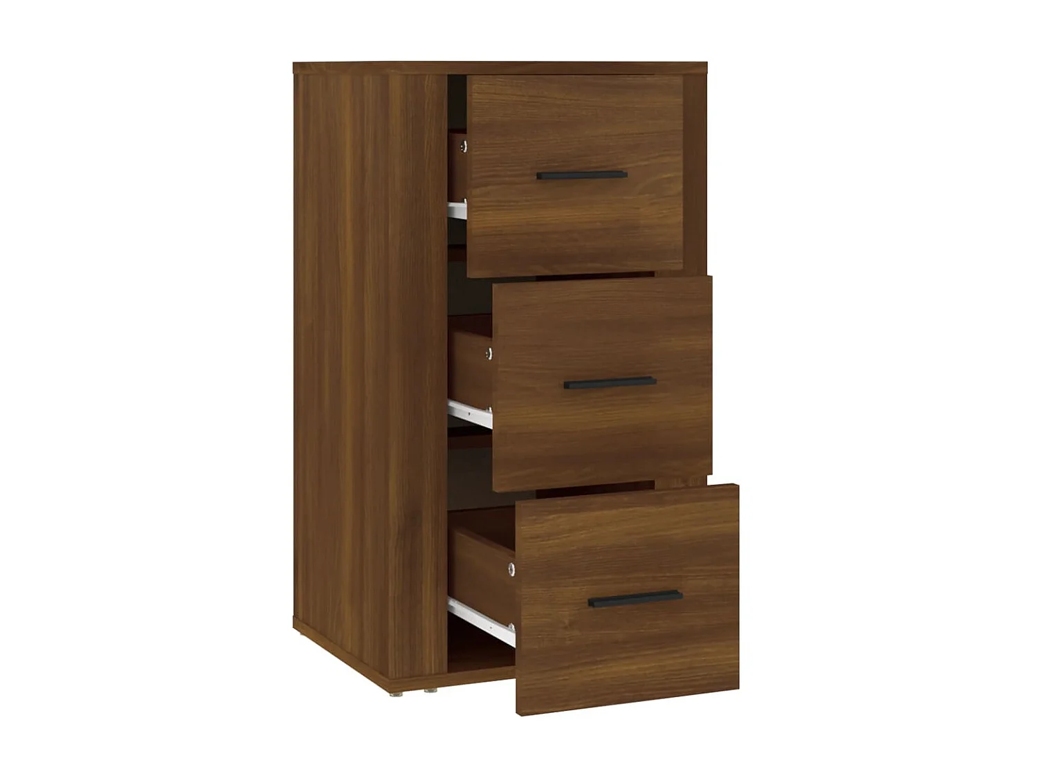 Aparador de madera contrachapada marrón roble 40x33x70 cm ES40282