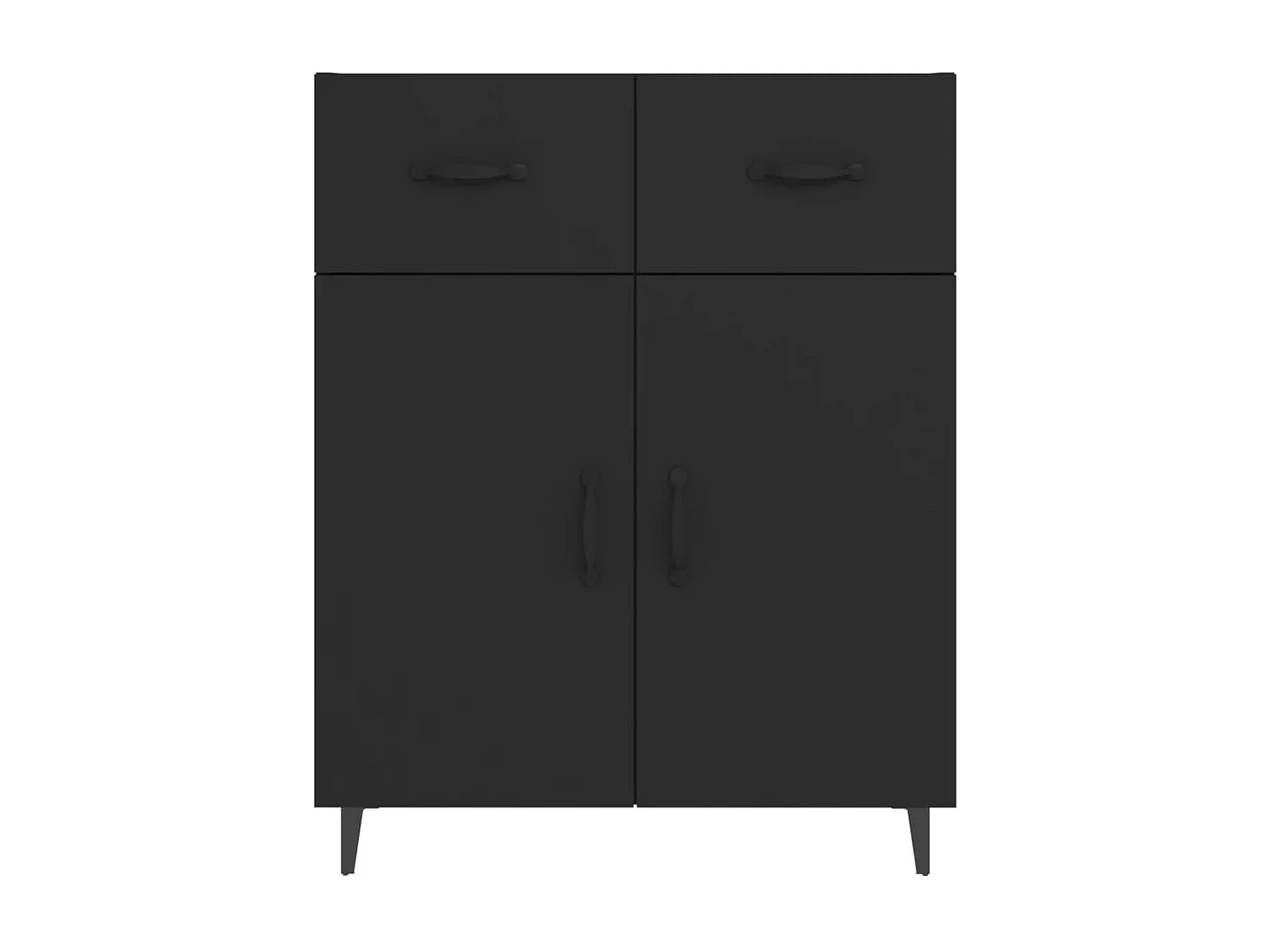 Buffet noir 69,5x34x90 cm bois d'ingénierie EGER11929