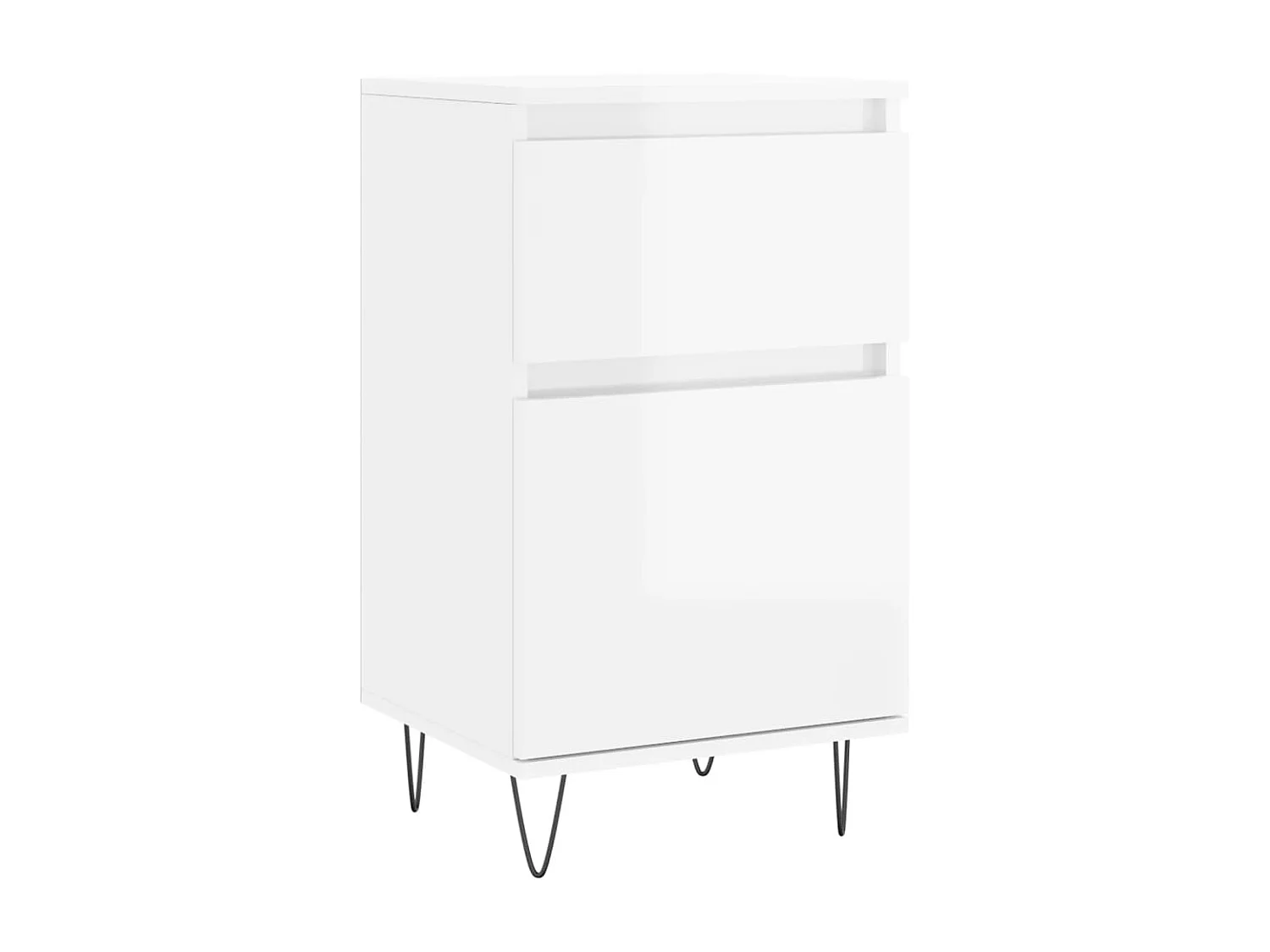 Aparadores 2 pcs 40x35x70 cm deriv. de madeira branco brilhante PT223856