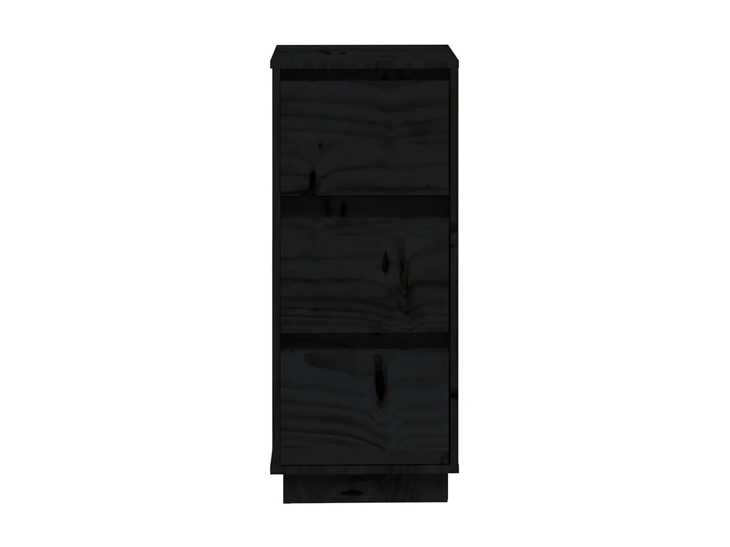 Aparadores 2 pcs 32x34x75 cm madeira de pinho maciça preto PT791225