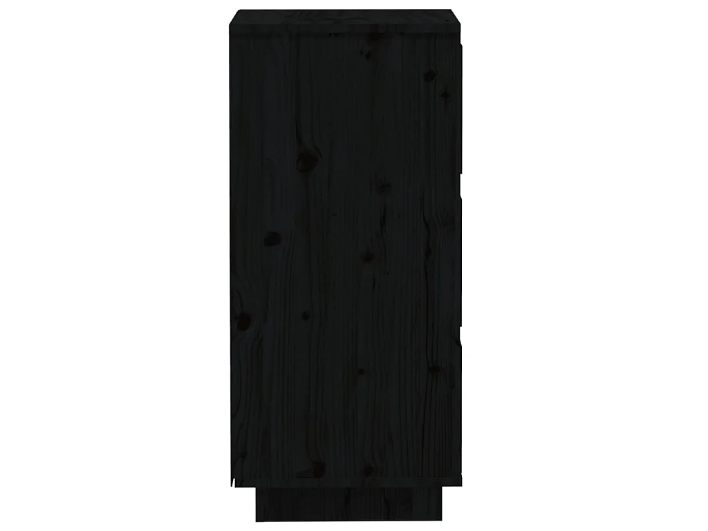 Dressoirs 2 st 32x34x75 cm massief grenenhout zwart NL449371