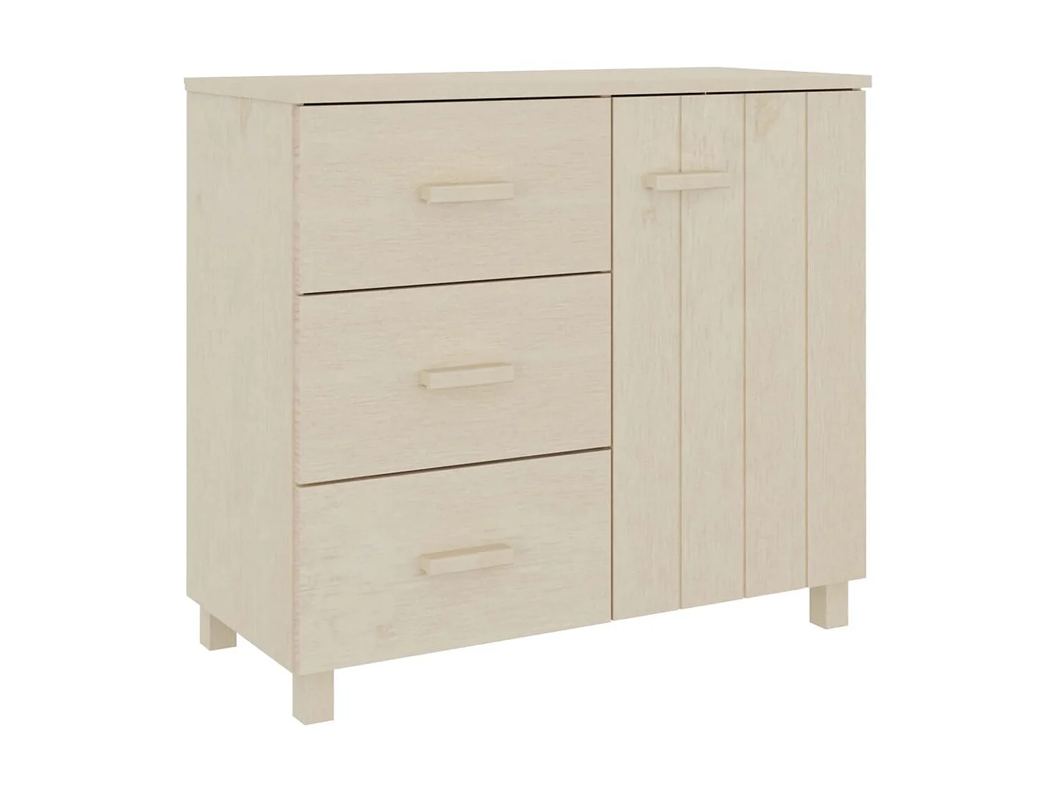 Aparador HAMAR madera de pino maciza marrón miel 90x40x80 cm ES88668