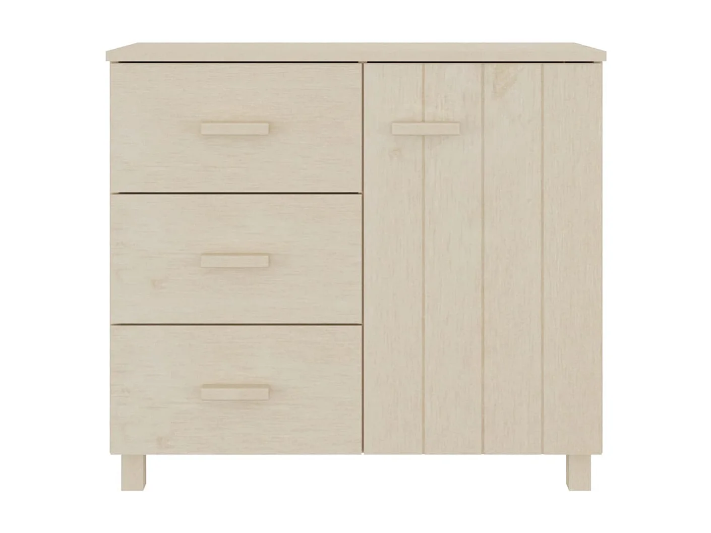 Aparador HAMAR madera de pino maciza marrón miel 90x40x80 cm ES88668