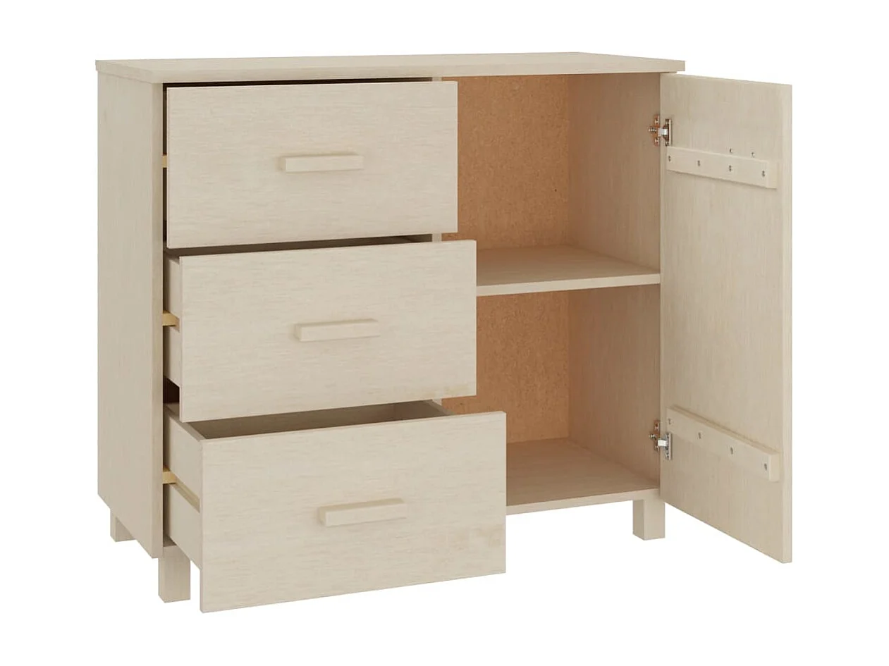 Dressoir HAMAR 90x40x80 cm massief grenenhout honingbruin NL731271