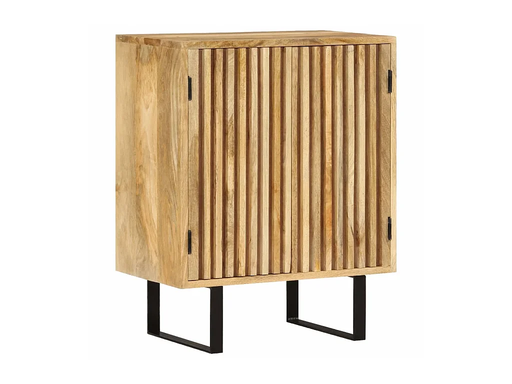 Aparador con 2 puertas madera maciza de mango 55x35x70 cm ES52565